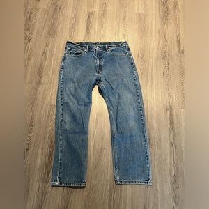 Mens Levi 505 Regular Fit Stretch Blue Jeans sz 38 X 30